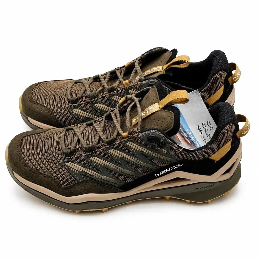 LOWA Maddox Pro Lo Men's 8.5 EU 41.5 Black Olive Fast Hiking Outdoor Trail Shoes